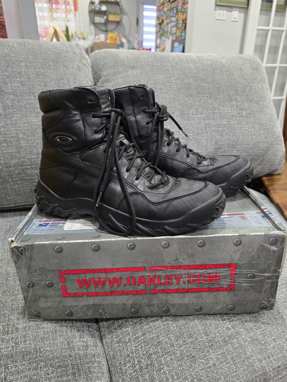 Rare Vintage Oakley Men's Tactical Black Lace-Up Boots